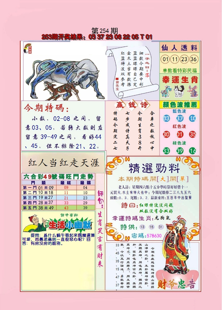 2024254期大富大贵