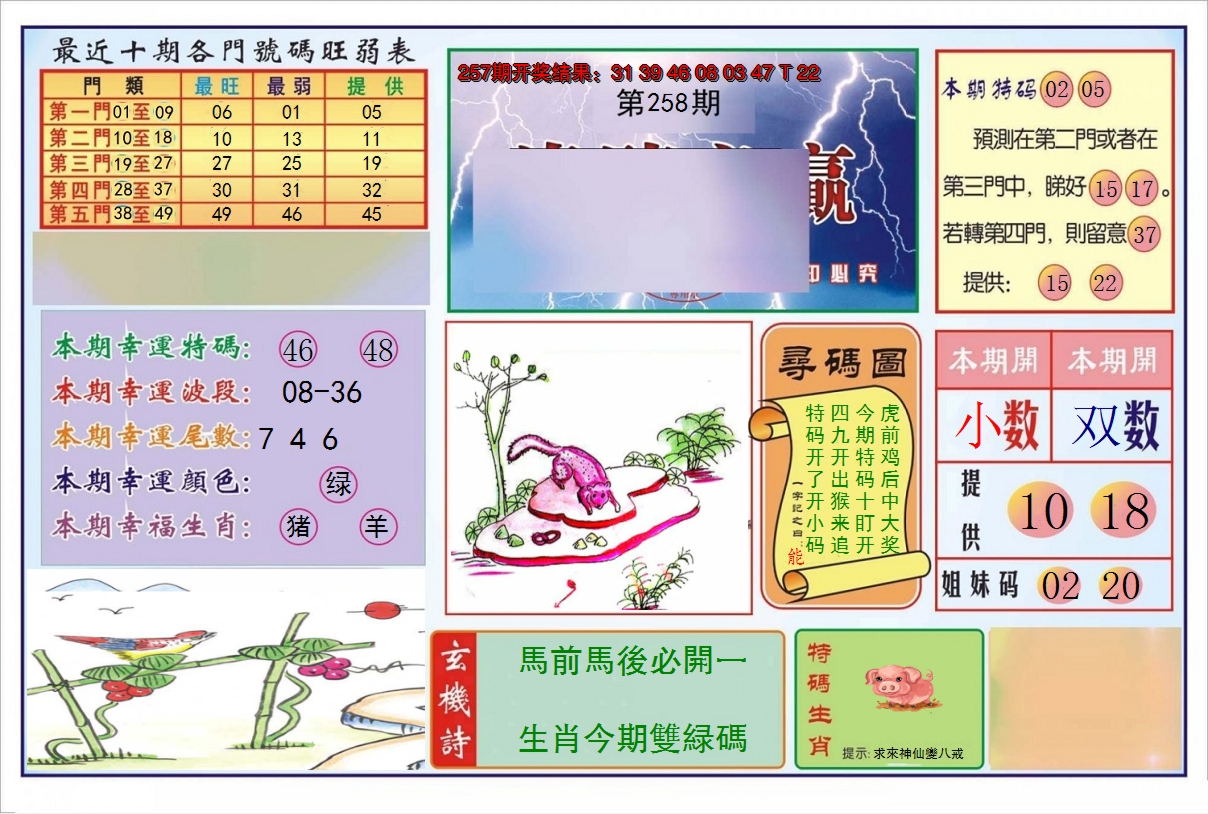 2024258期逢赌必羸