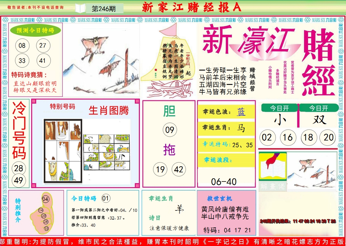 2024246期新濠江赌经A