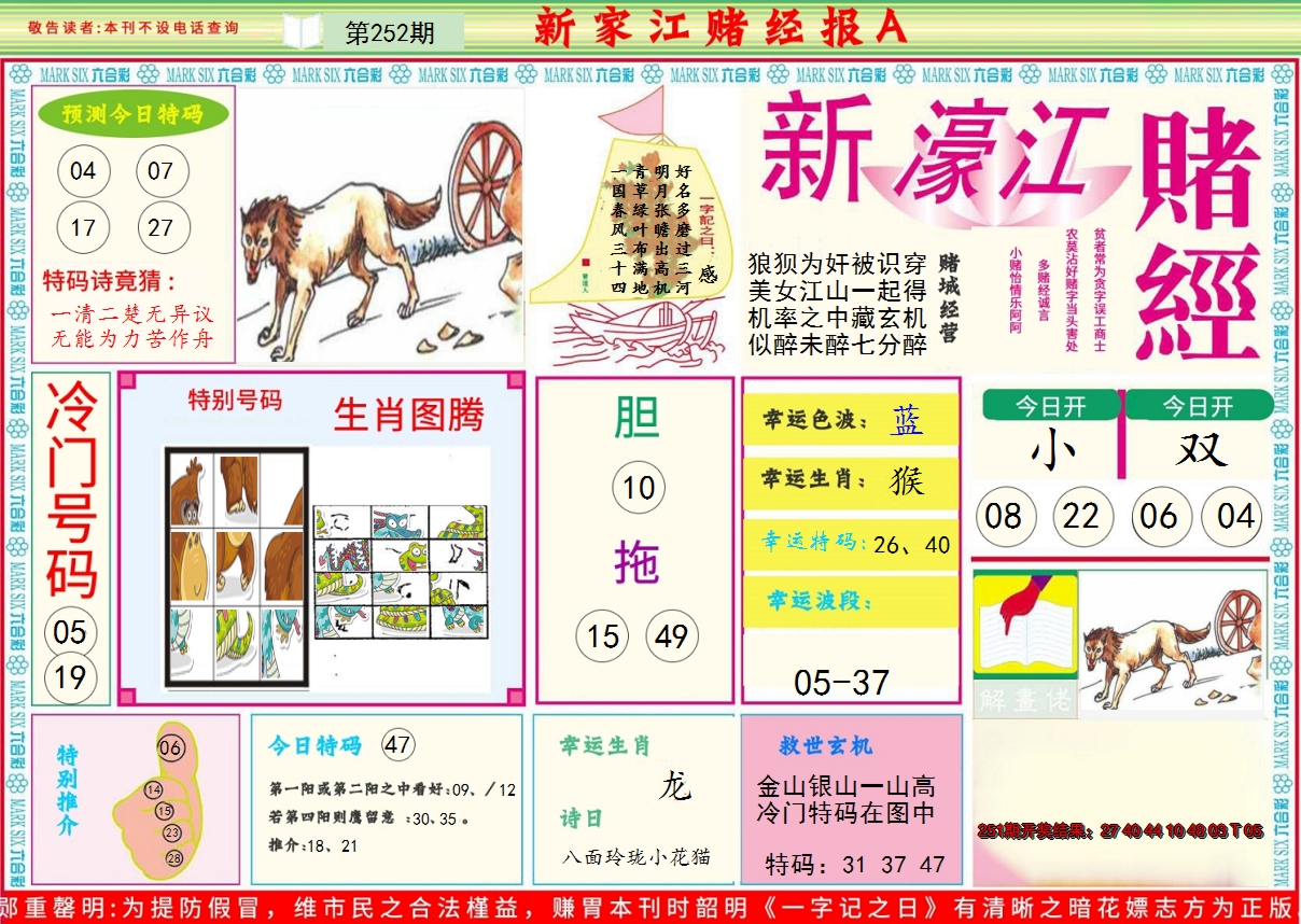 2024252期新濠江赌经A