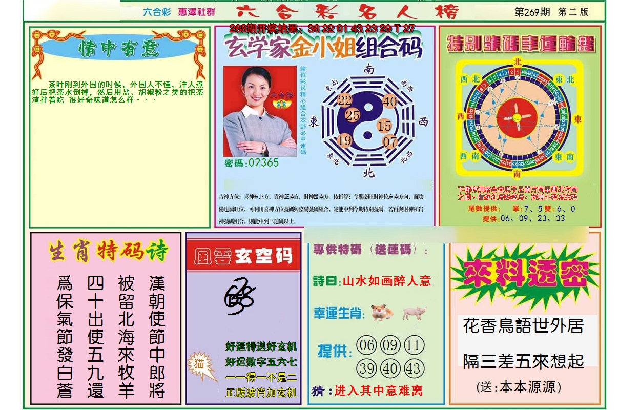 2024269期名人榜B