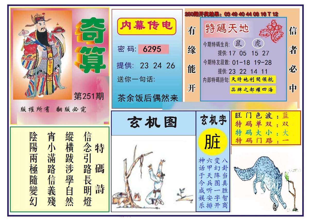 2024251期奇算