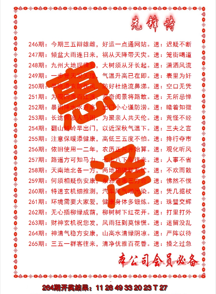 2024265期先锋诗