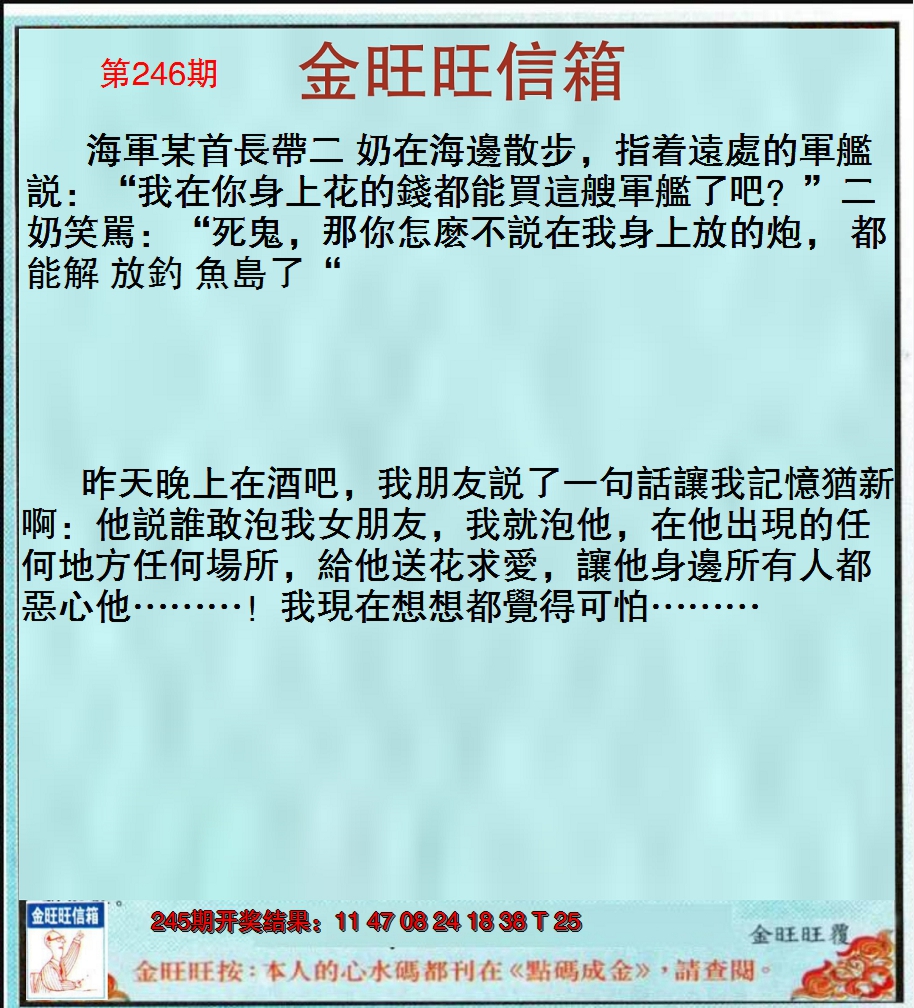 2024246期金旺旺信箱