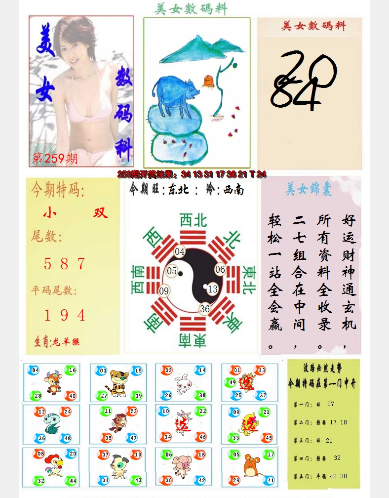 2024259期美女数码料