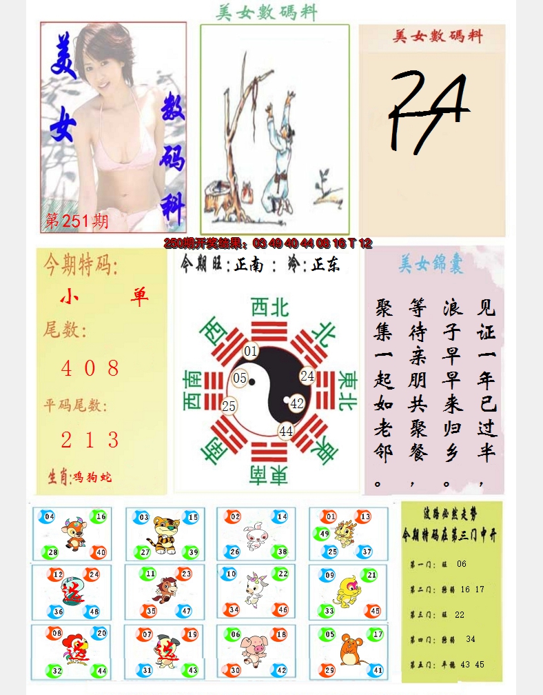 2024251期美女数码料