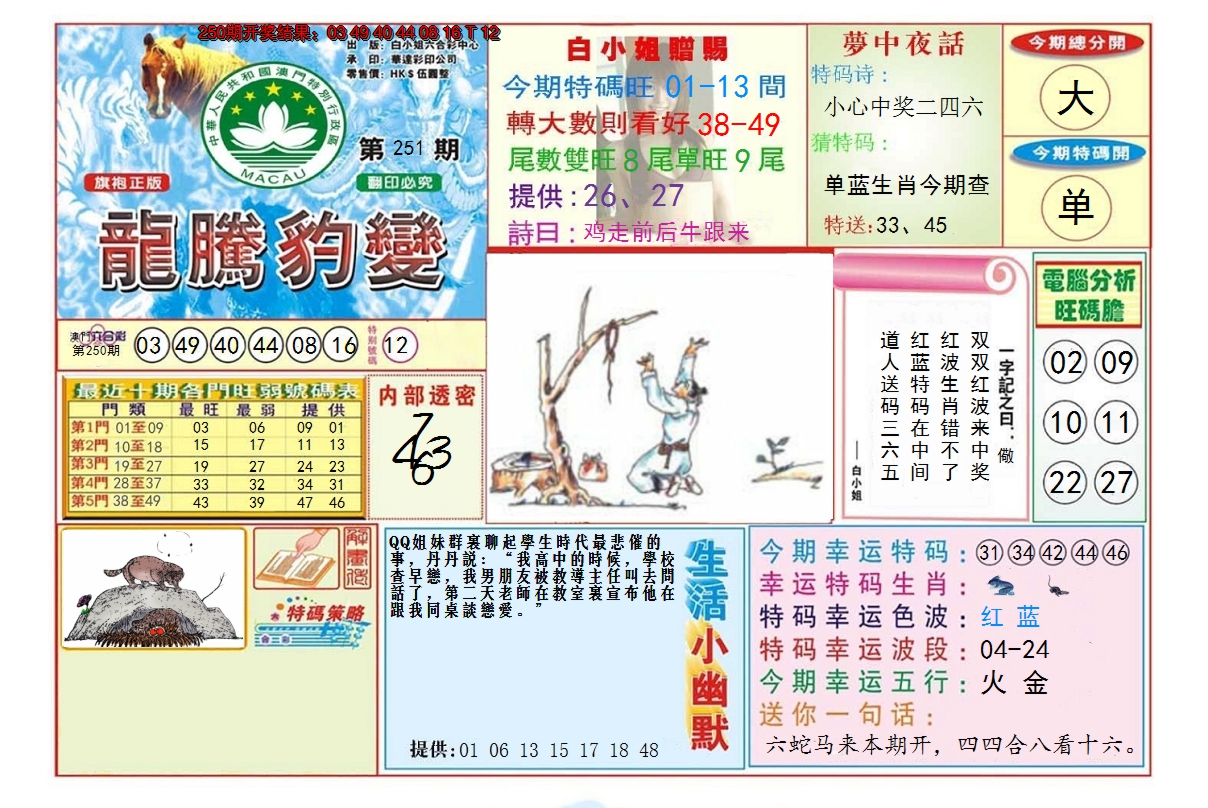2024251期龙腾豹变