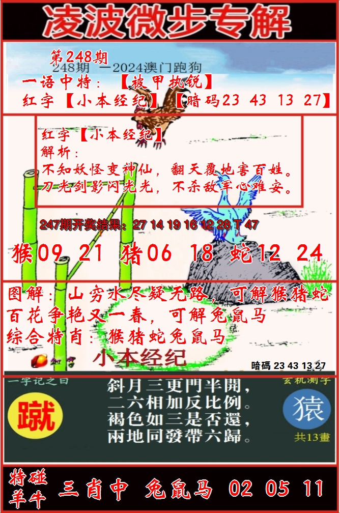 2024248期凌波微步