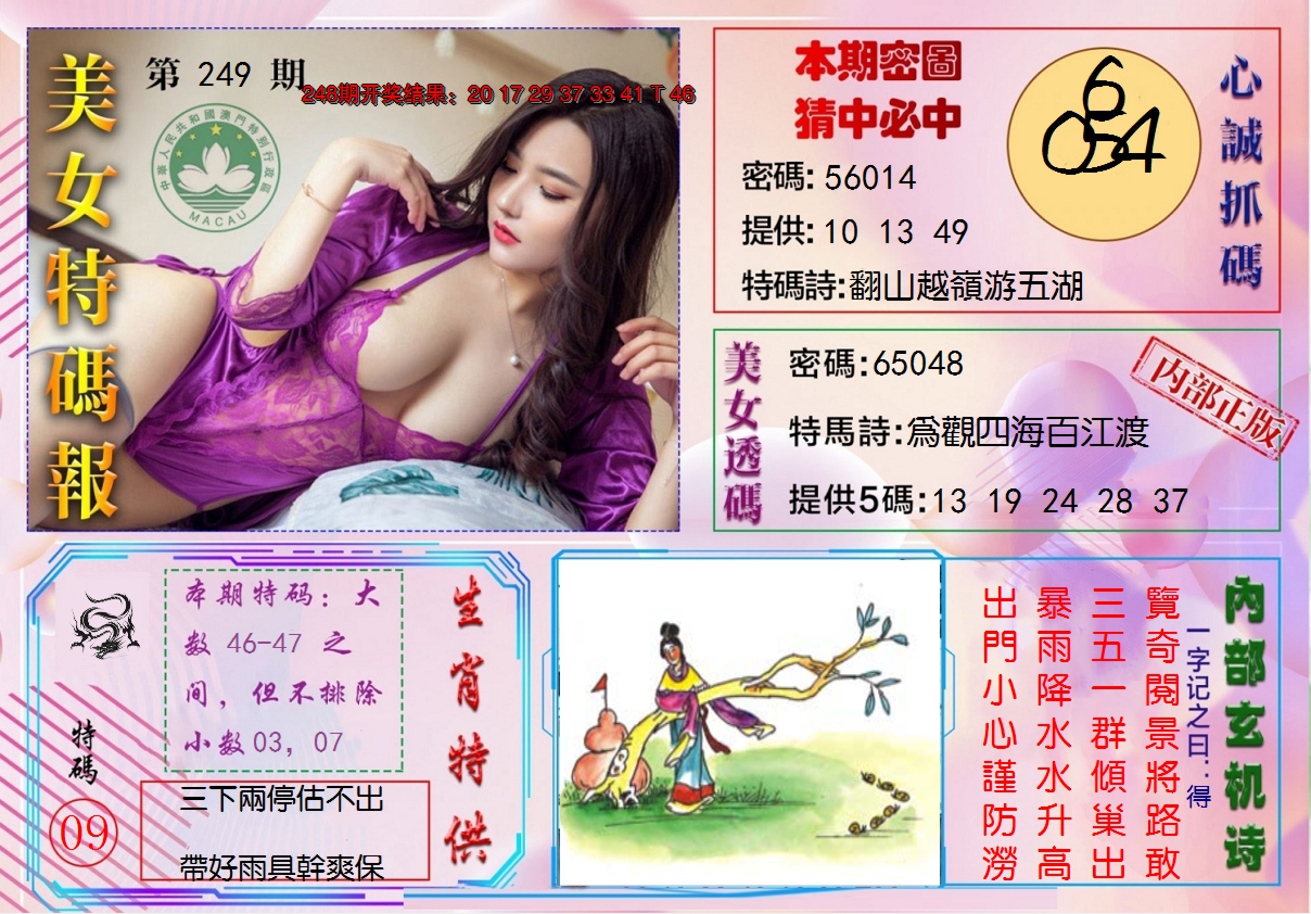 2024249期美女特码报
