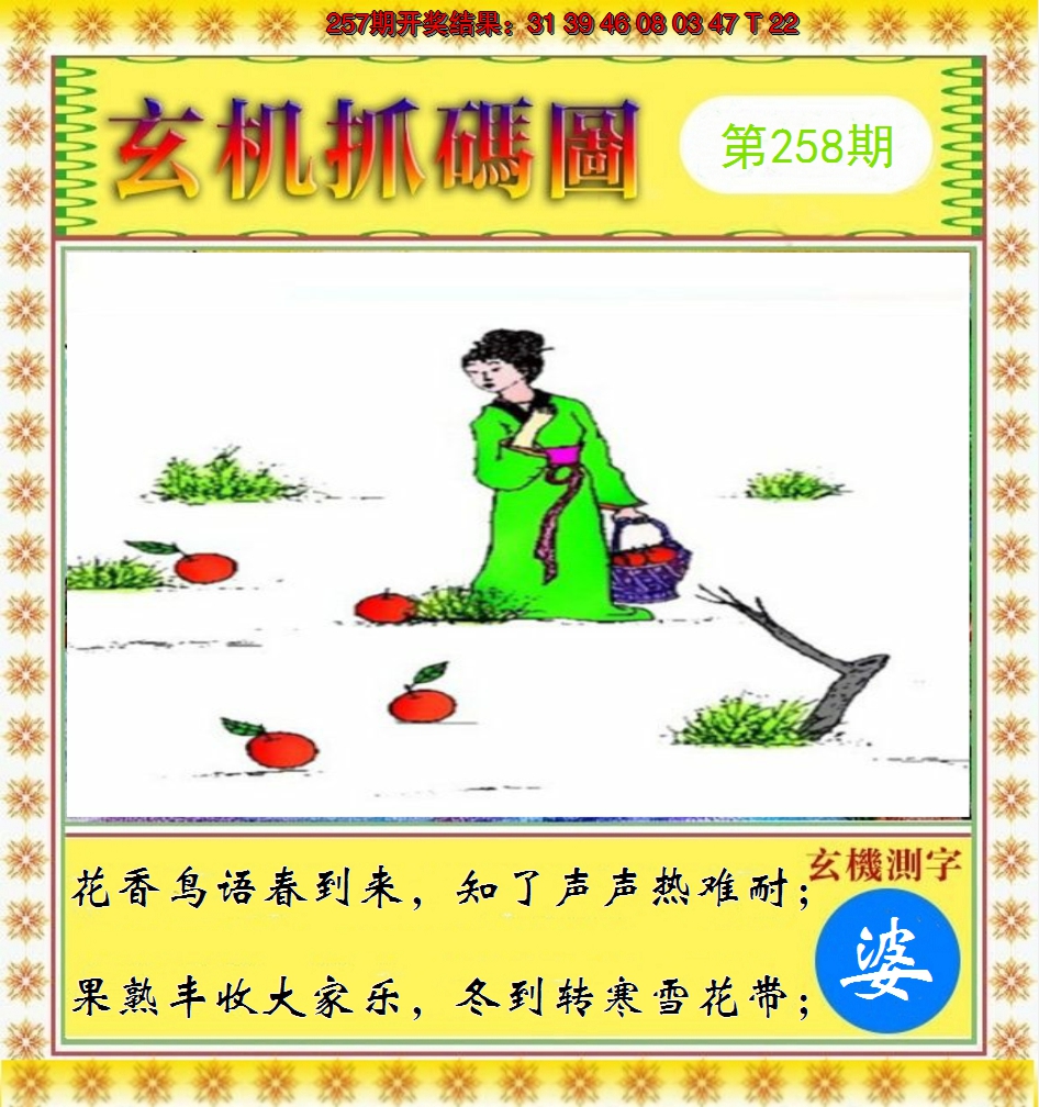 2024258期玄机抓码图