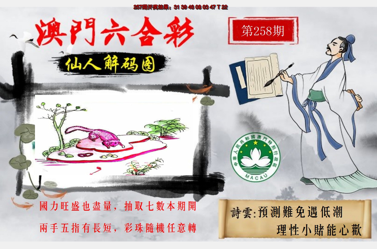 2024258期仙人解码图
