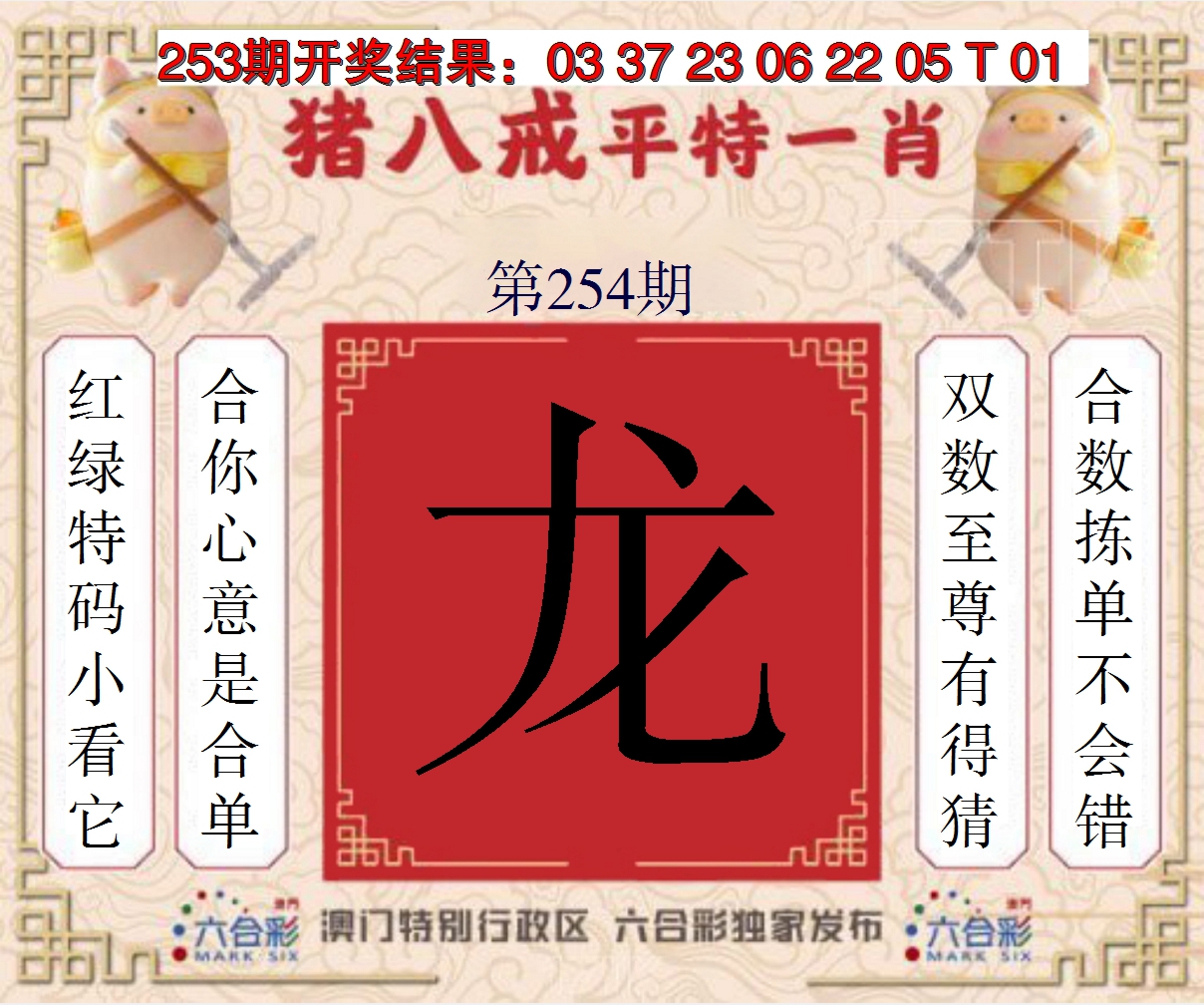 2024254期猪八戒平特一肖