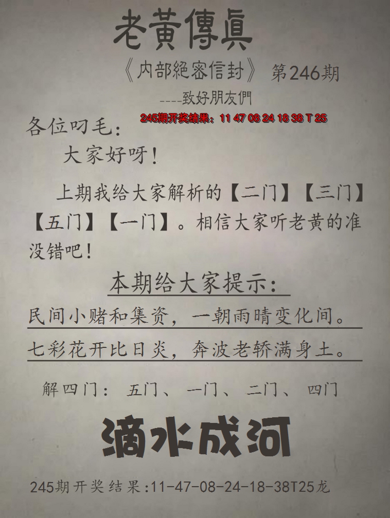2024246期老黄传真