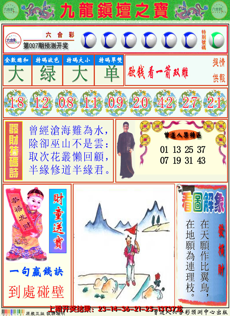 2025007期澳门挂牌解特码A