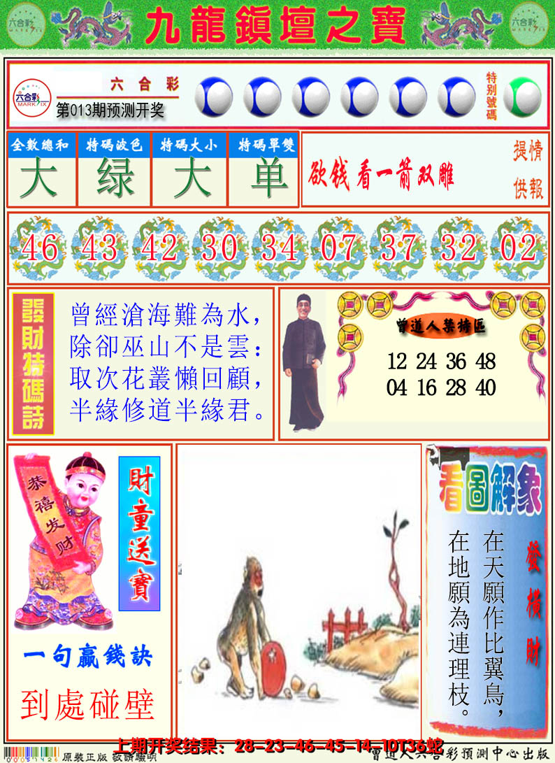 2025013期澳门挂牌解特码A
