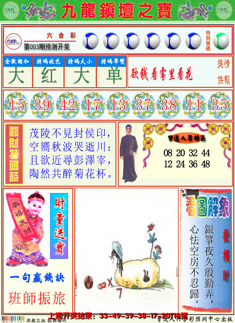 2025003期澳门挂牌解特码A
