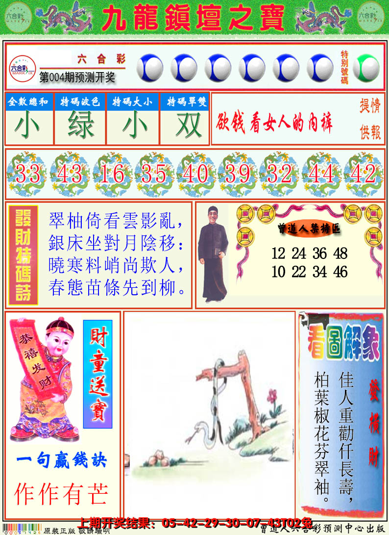 2025004期澳门挂牌解特码A