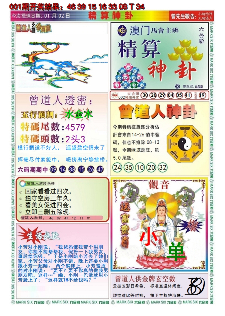 2025002期澳门精算神卦