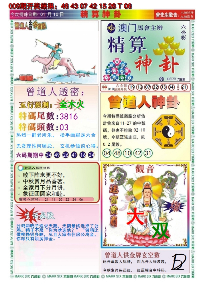 2025010期澳门精算神卦