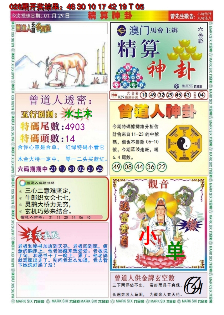 2025029期澳门精算神卦