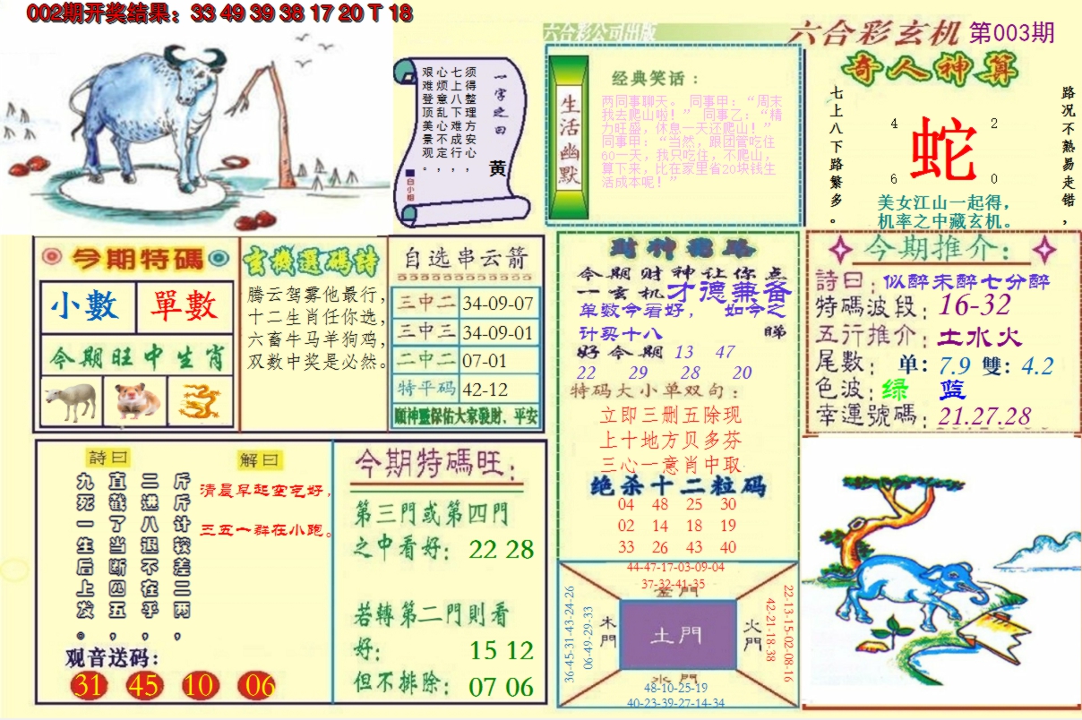 2025003期澳门六合玄机