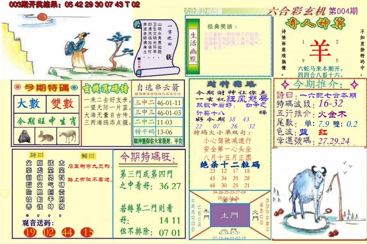 2025004期澳门六合玄机
