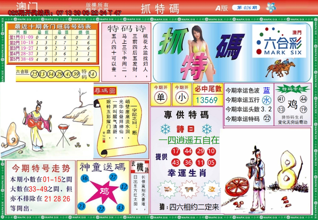 2025026期澳门抓特码A