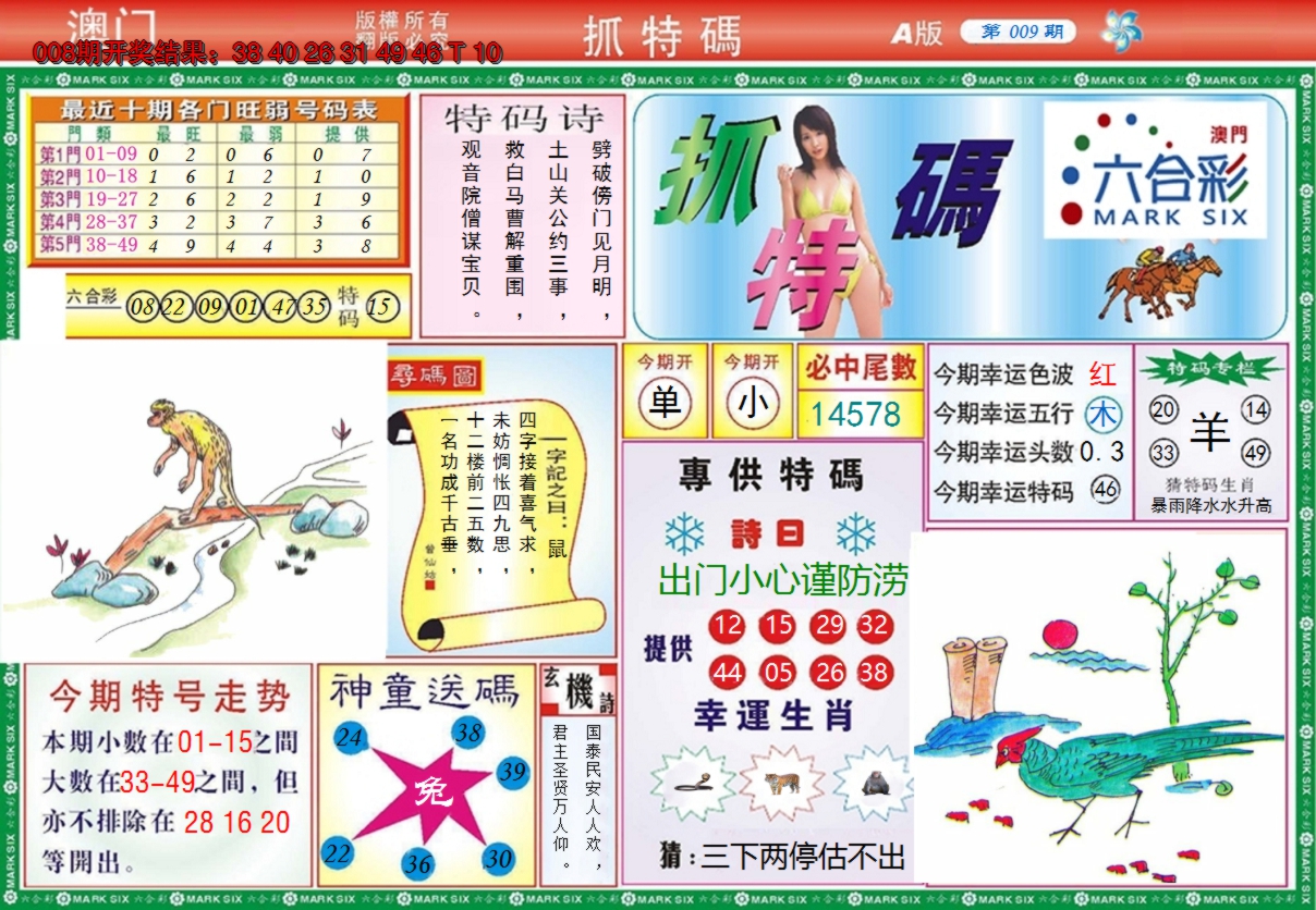 2025009期澳门抓特码A