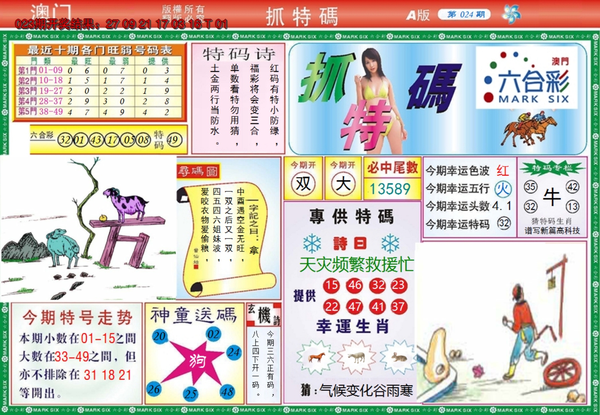 2025024期澳门抓特码A