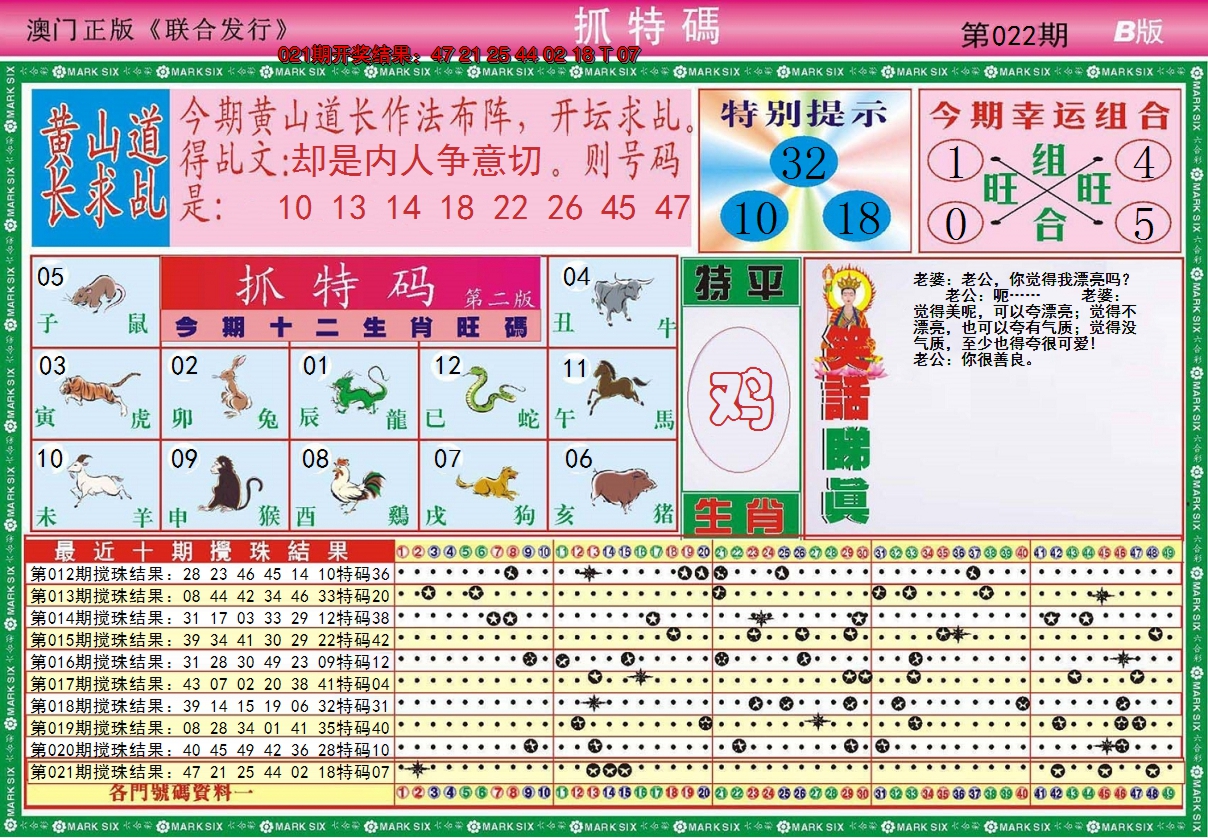 2025022期澳门抓特码B