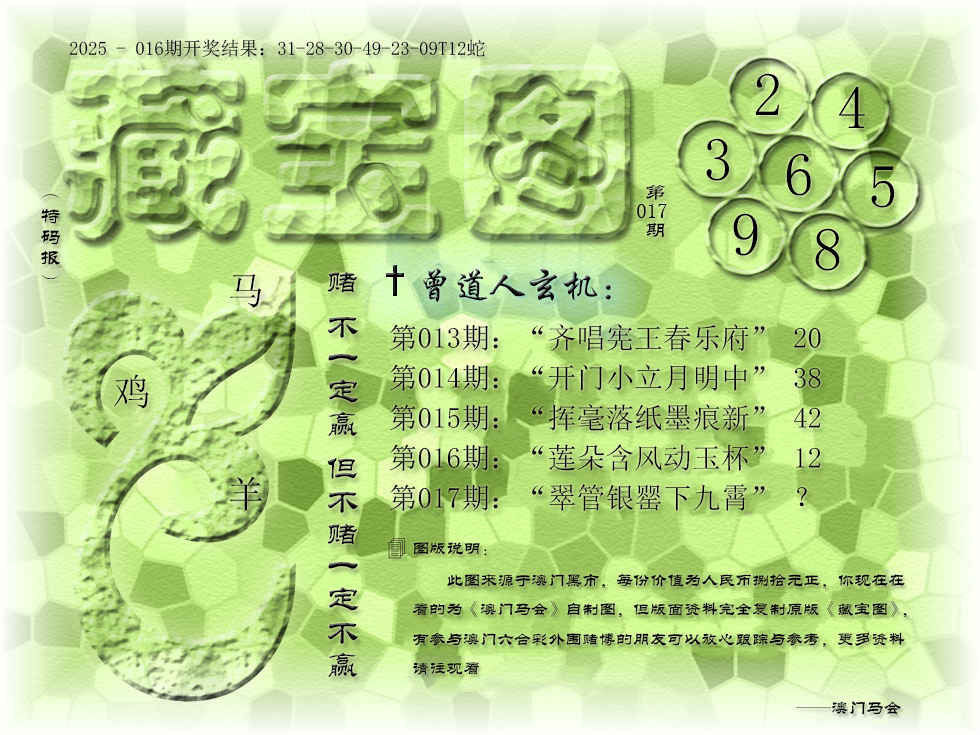 2025017期《藏宝图》