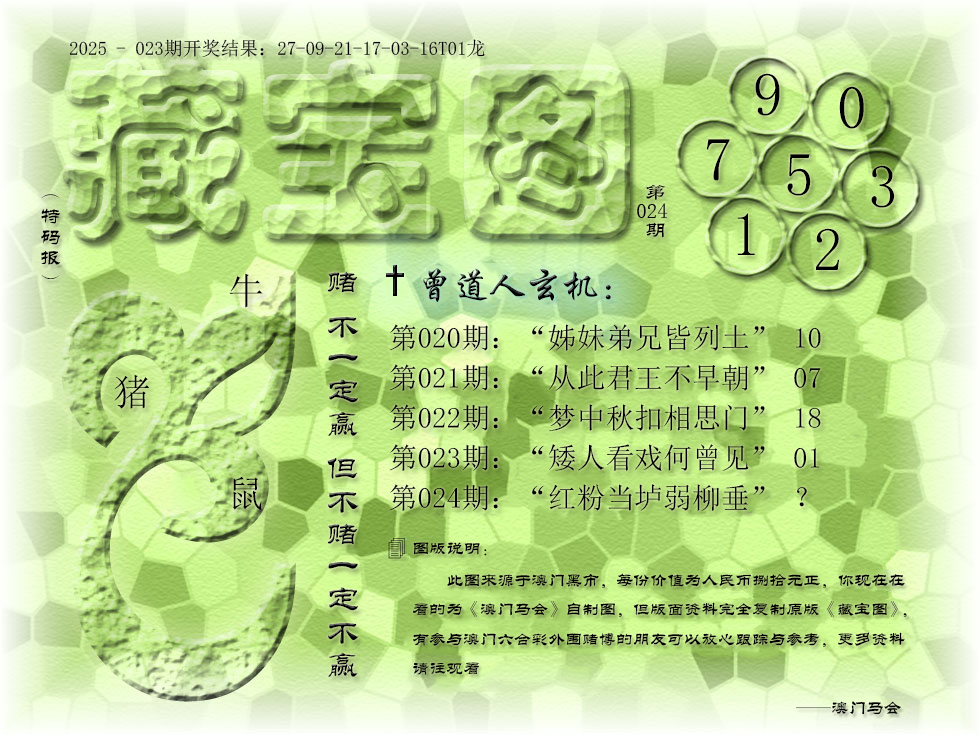 2025024期《藏宝图》