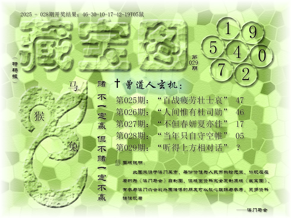 2025029期《藏宝图》