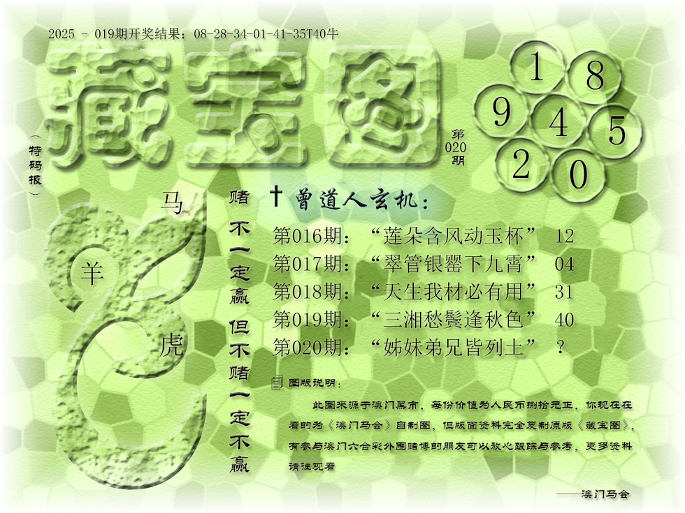 2025020期《藏宝图》