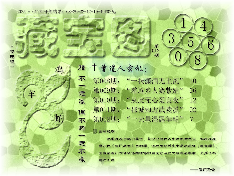 2025012期《藏宝图》