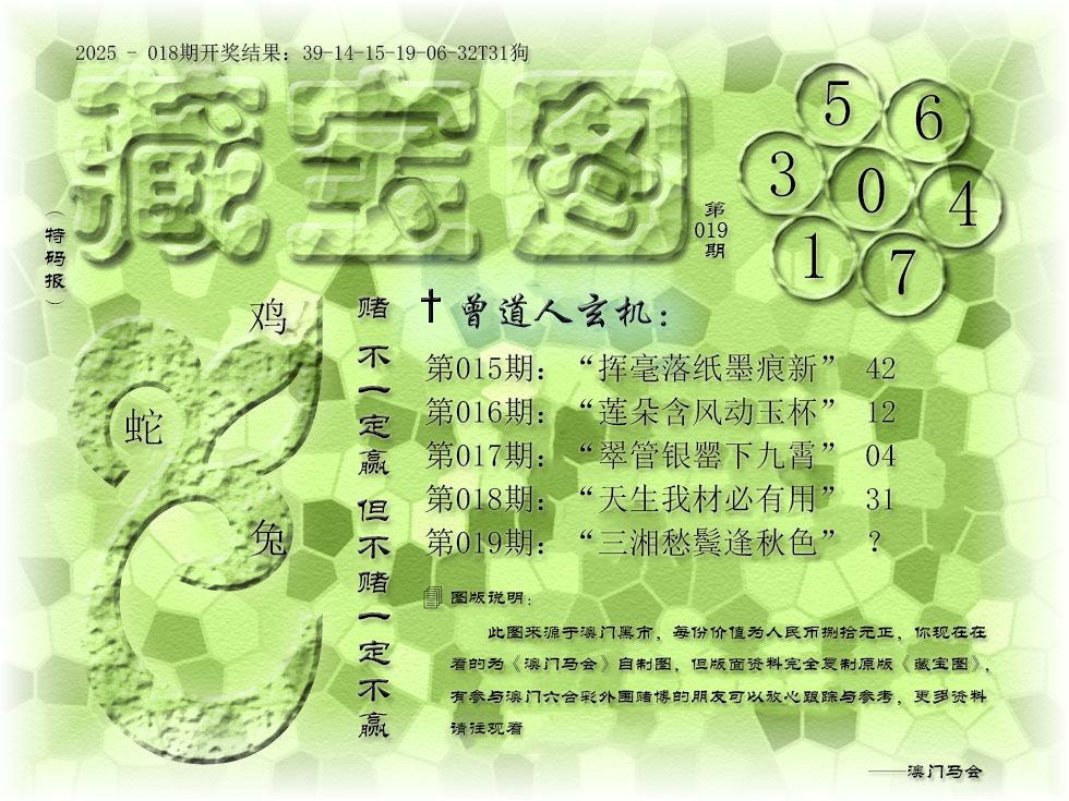 2025019期《藏宝图》