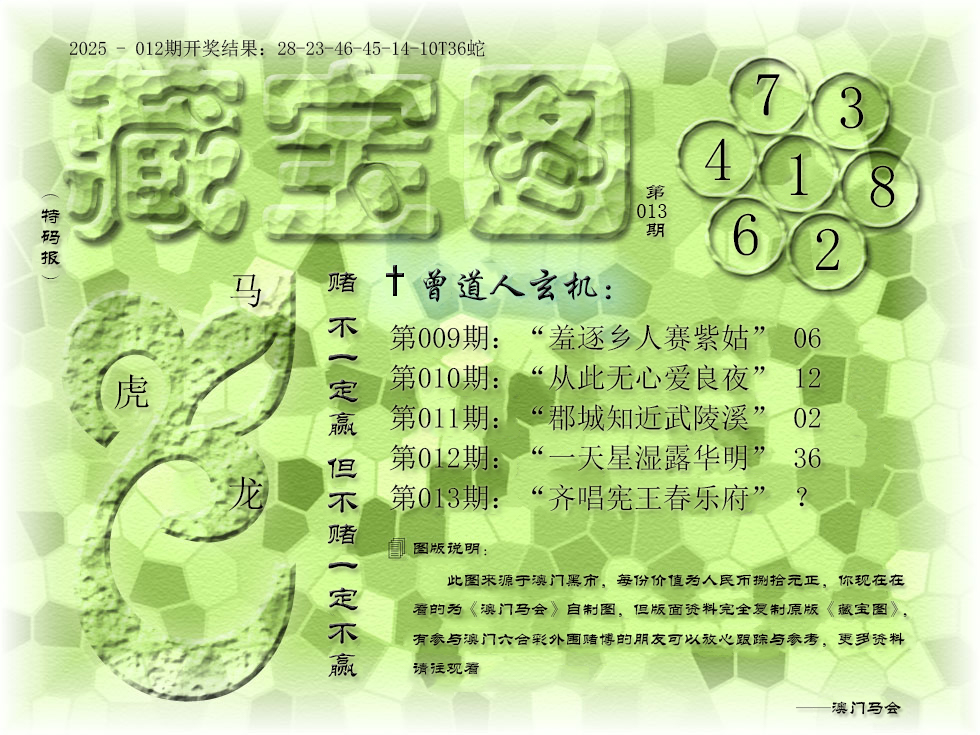 2025013期《藏宝图》