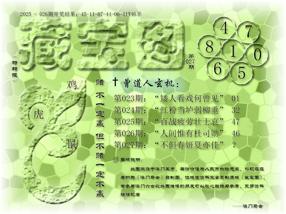 2025027期《藏宝图》