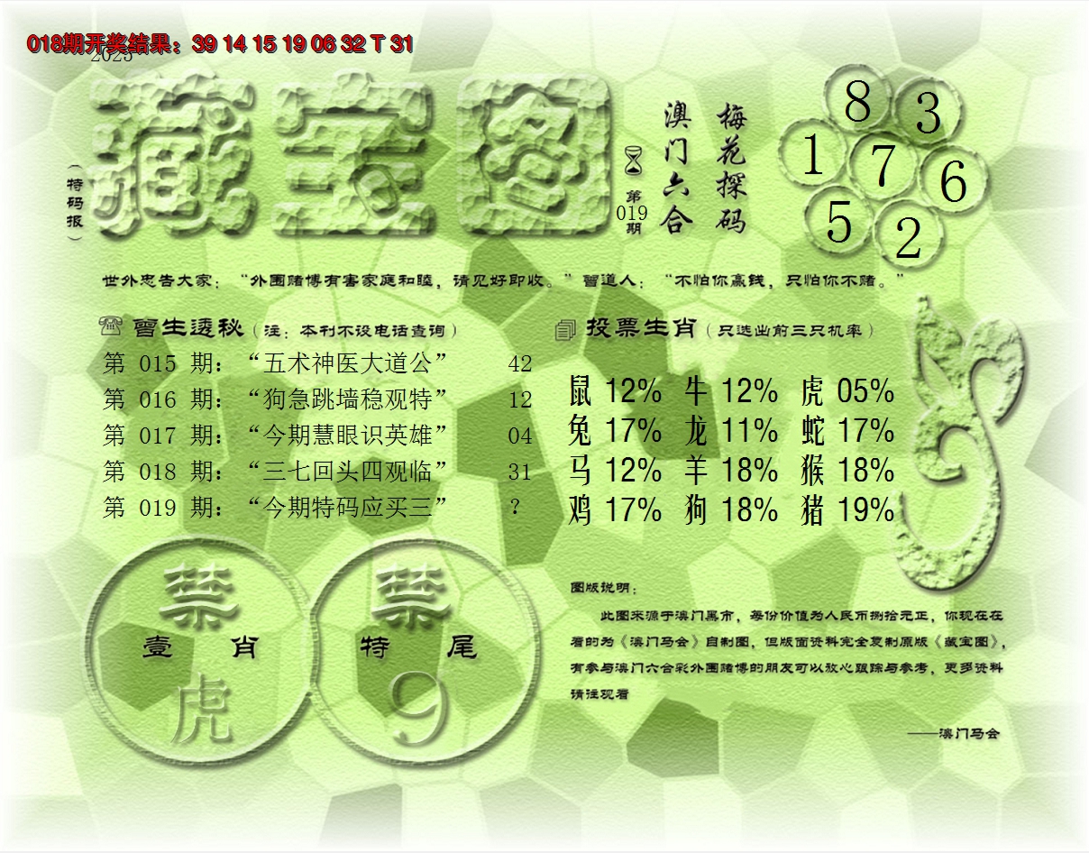 2025019期老《藏宝图》
