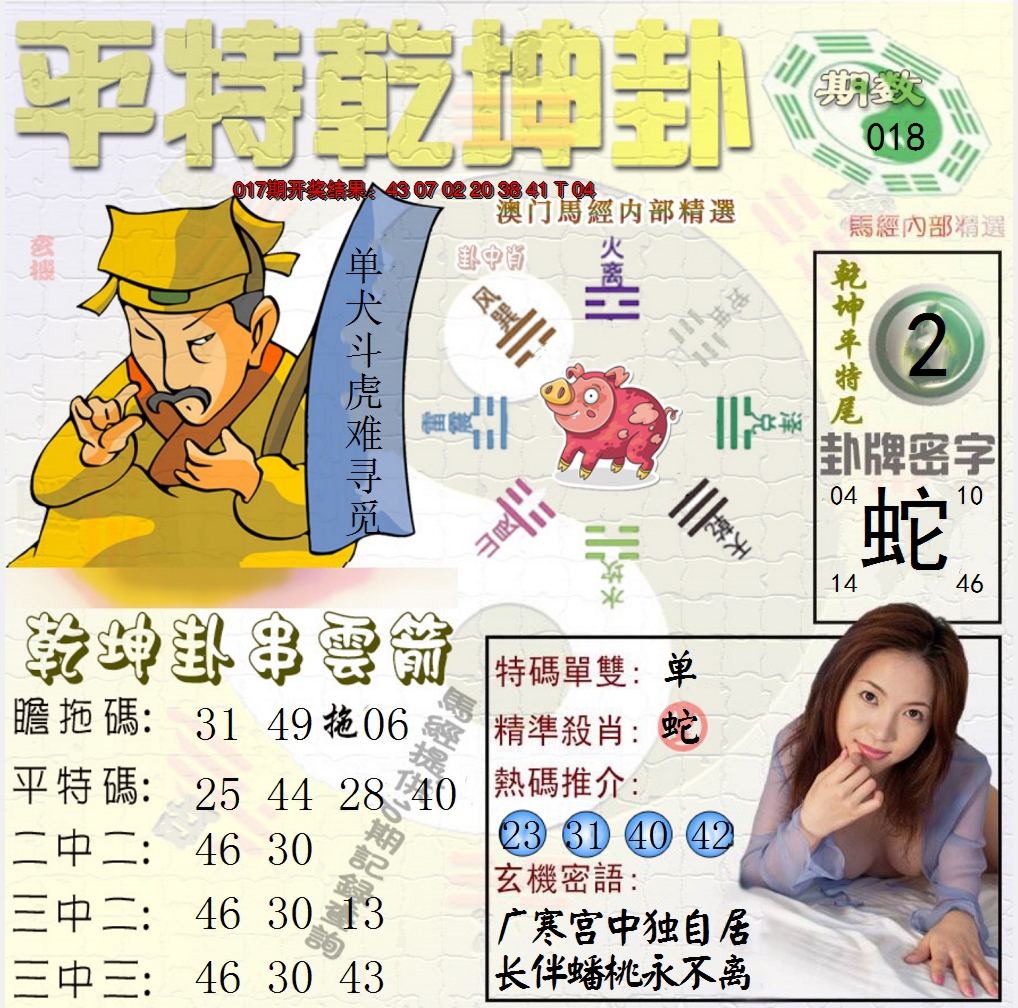 2025018期平特乾坤卦