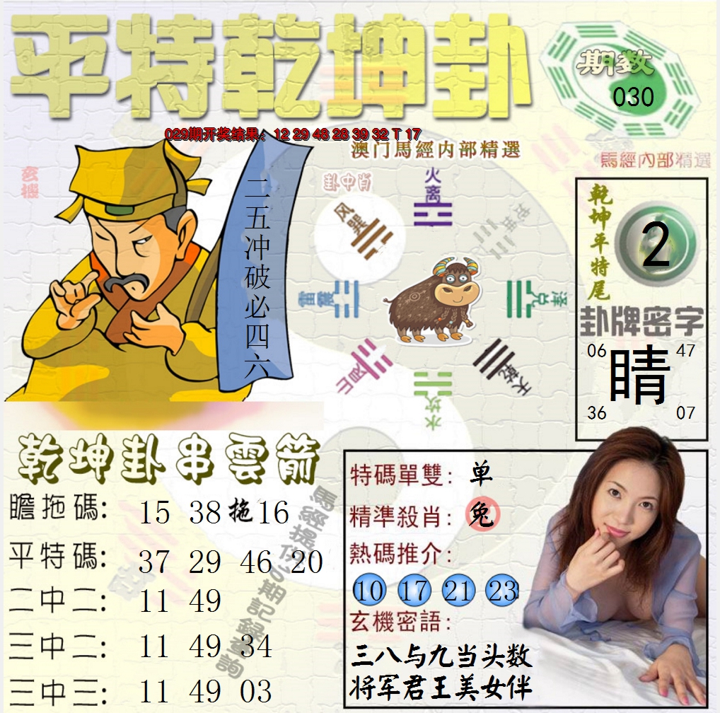 2025030期平特乾坤卦