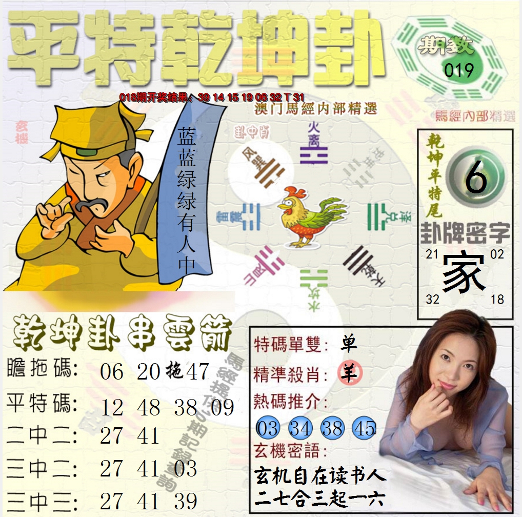 2025019期平特乾坤卦