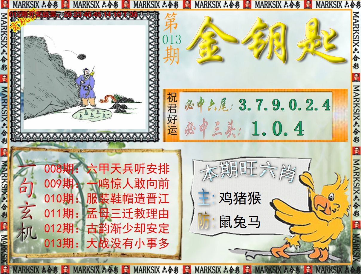 2025013期《澳门金钥匙》