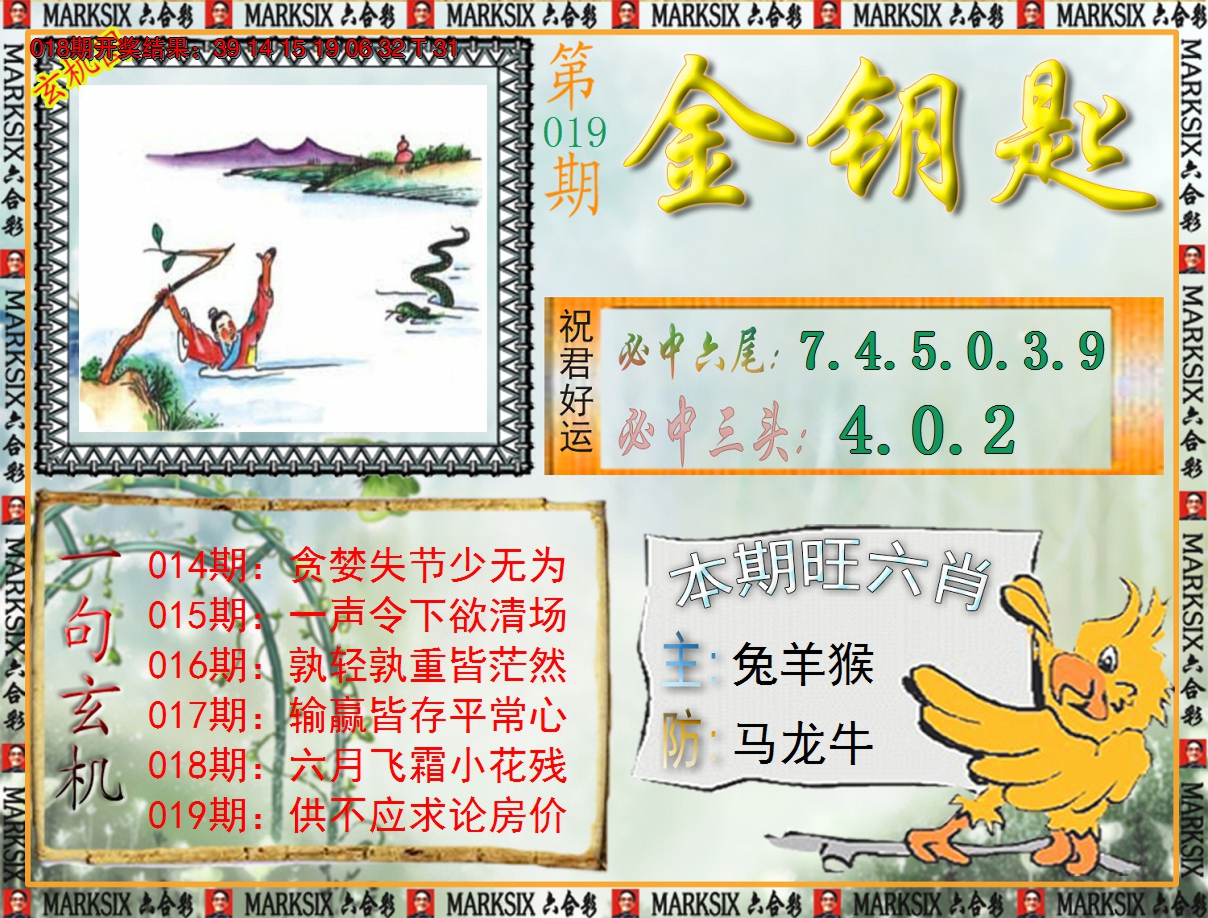 2025019期《澳门金钥匙》