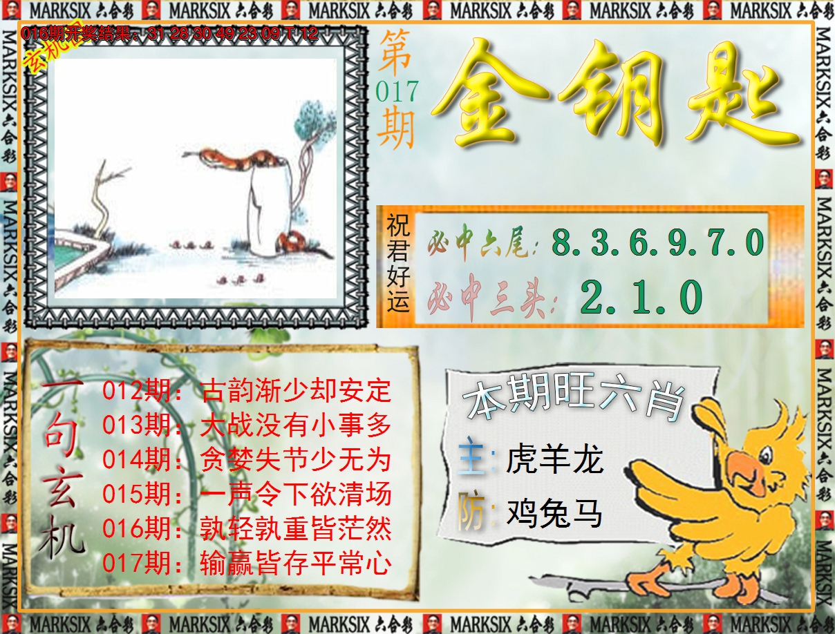 2025017期《澳门金钥匙》
