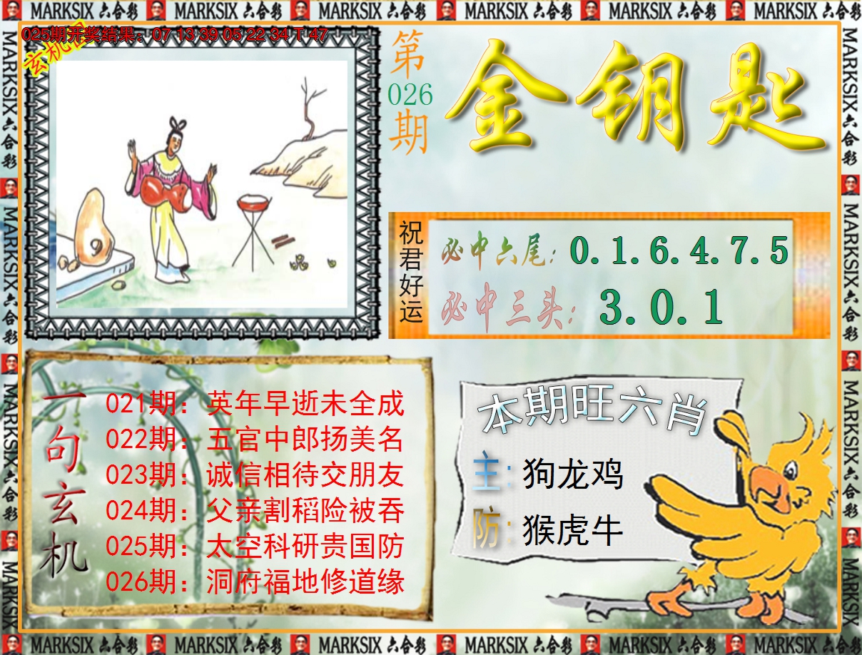 2025026期《澳门金钥匙》