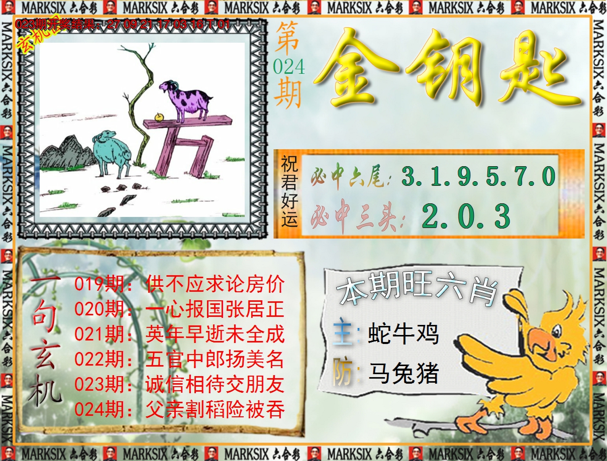 2025024期《澳门金钥匙》