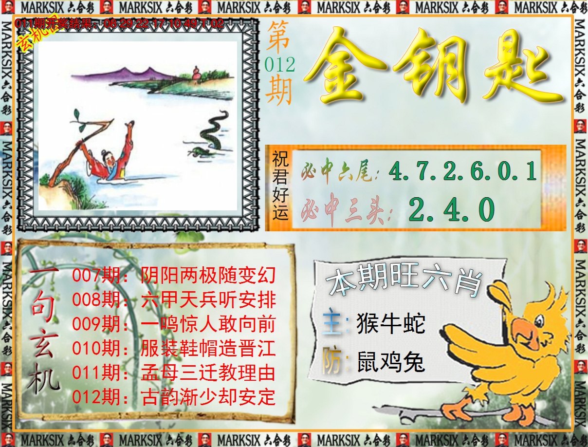 2025012期《澳门金钥匙》