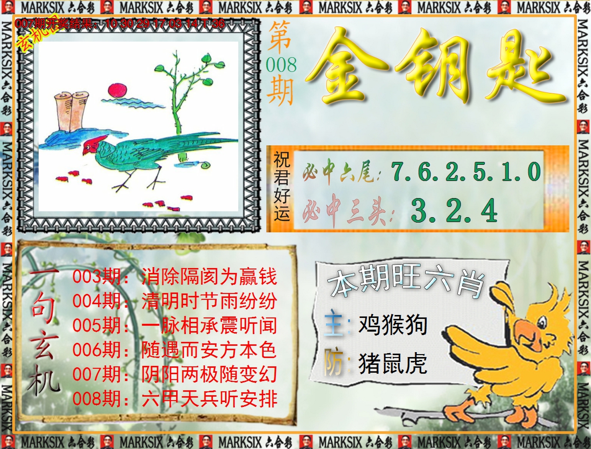 2025008期《澳门金钥匙》