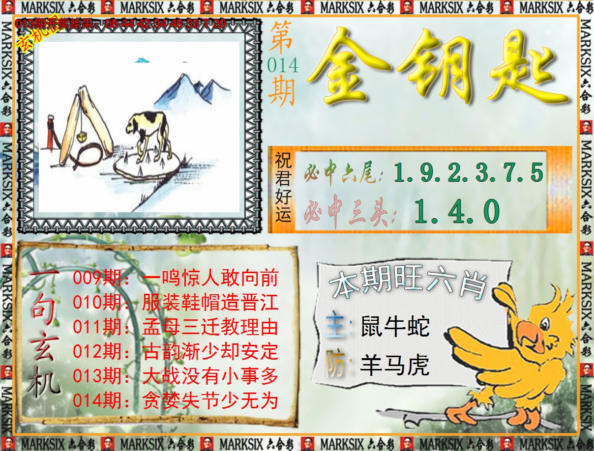 2025014期《澳门金钥匙》